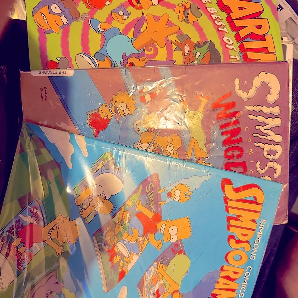 Simpsons Comic Book Lot W/Custom Sticker Pack